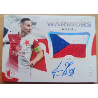 Česká liga - Bořil Jan - 2020-21 SportZoo Fortuna:Liga National Team Warriors Auto Flag No.S-WR02 A3