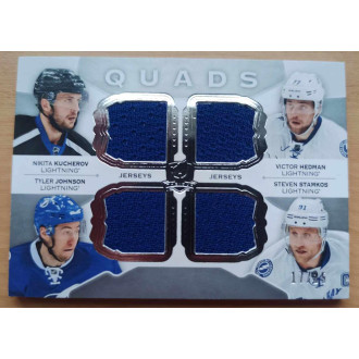 Jersey karty - Stamkos Steven, Kucherov Nikita, Hedman Victor, Johnson Tyler - 2015-16 The Cup Cup Quads Jersey No.C4-TBL A3
