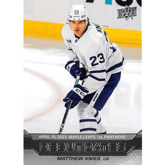 Insertní karty - Knies Matthew - 2023-24 Upper Deck Debut Dates No.18
