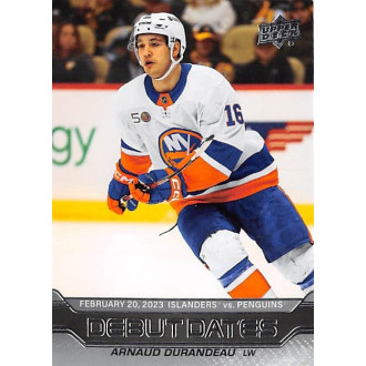 Insertní karty - Durandeau Arnaud - 2023-24 Upper Deck Debut Dates No.21