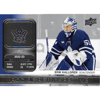 Insertní karty - Kallgren Erik - 2023-24 Upper Deck Rookie Retrospective No.13