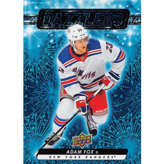 Insertní karty - Fox Adam - 2023-24 Upper Deck Dazzlers Blue No.2