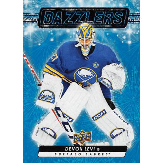 Insertní karty - Levi Devon - 2023-24 Upper Deck Dazzlers Blue No.111