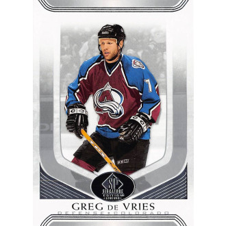 Řadové karty - de Vries Greg - 2020-21 SP Signature Edition Legends No.243
