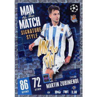 Champions League - Zubimendi Martín - 2023-24 Topps Match Attax UCL No.424
