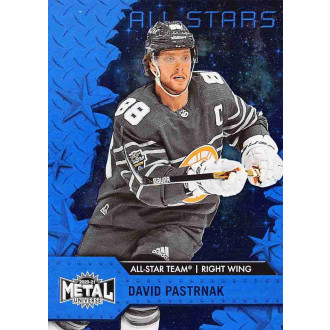 Paralelní karty - Pastrnak David - 2020-21 Metal Universe Blue Spectrum No.158