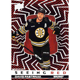Insertní karty - Pastrnak David - 2023-24 Upper Deck Seeing Red Silver Spectrum No.SR71