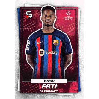 Champions League - Fati Ansu - 2022-23 Topps UEFA Superstars No.55