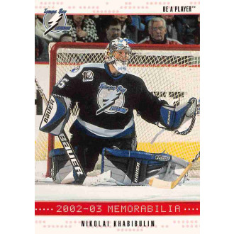 Paralelní karty - Khabibulin Nikolai - 2002-03 BAP Memorabilia Ruby No.40