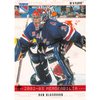 Paralelní karty - Blackburn Dan - 2002-03 BAP Memorabilia Ruby No.54