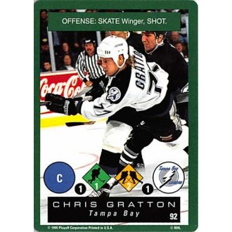 Řadové karty - Gratton Chris - 1995-96 Playoff One on One No.92
