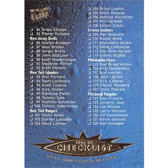 Paralelní karty - Checklist  - 1995-96 Ultra Gold Medallion No.199