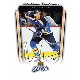 Řadové karty - Bachman Christian - 2005-06 MVP No.336