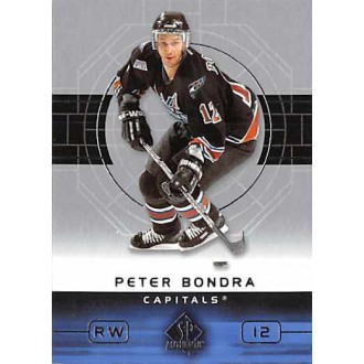 Řadové karty - Bondra Peter - 2002-03 SP Authentic No.90