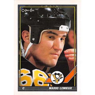 Řadové karty - Lemieux Mario - 1991-92 O-Pee-Chee No.153