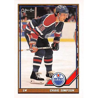 Řadové karty - Simpson Craig - 1991-92 O-Pee-Chee No.460