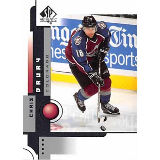 Řadové karty - Drury Chris - 2001-02 SP Authentic No.20