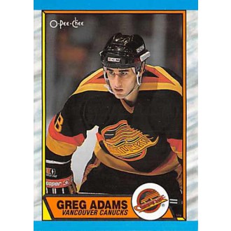 Řadové karty - Adams Greg - 1989-90 O-Pee-Chee No.178