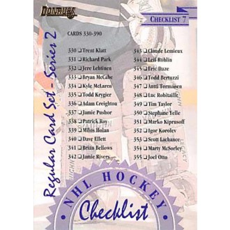 Řadové karty - Checklist 330-390 - 1995-96 Donruss NNO