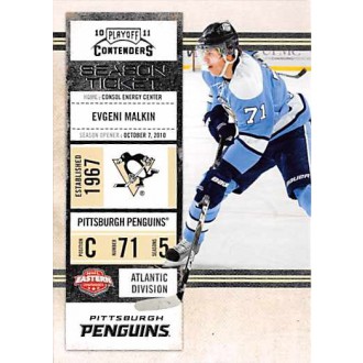 Řadové karty - Malkin Evgeni - 2010-11 Playoff Contenders No.35