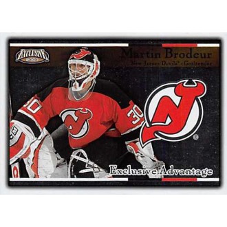 Insertní karty - Brodeur Martin - 2002-03 Exclusive Advantage No.11