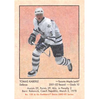 Řadové karty - Kaberle Tomáš - 2002-03 Parkhurst Retro No.134