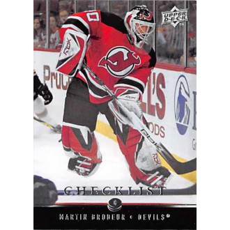 Řadové karty - Brodeur Martin - 2008-09 Upper Deck No.199