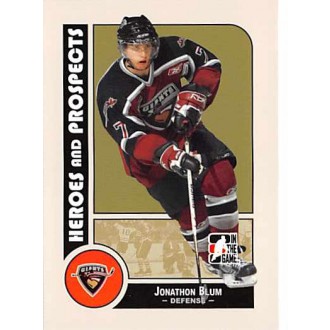 Řadové karty - Blum Jonathon - 2008-09 ITG Heroes and Prospects No.68
