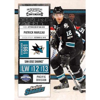 Řadové karty - Marleau Patrick - 2010-11 Playoff Contenders No.16