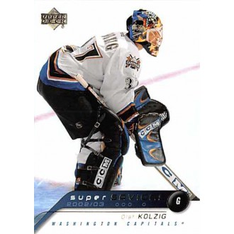 Insertní karty - Kolzig Olaf - 2002-03 Upper Deck Super Saviors No.SA14