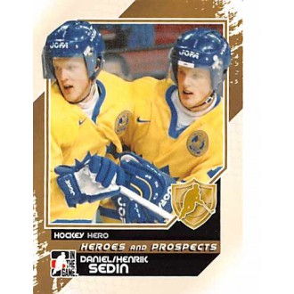 Řadové karty - Sedin Daniel, Sedin Henrik - 2010-11 ITG Heroes and Prospects No.1