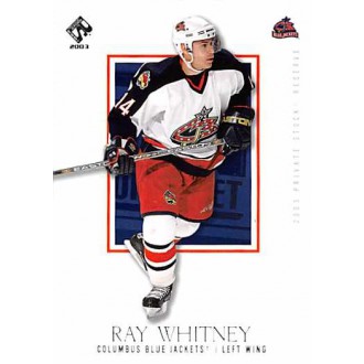 Řadové karty - Whitney Ray - 2002-03 Private Stock Reserve No.32
