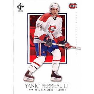 Řadové karty - Perreault Yanic - 2002-03 Private Stock Reserve No.54