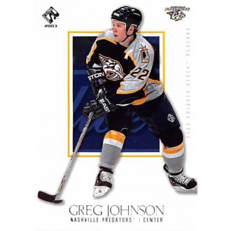 Řadové karty - Johnson Greg - 2002-03 Private Stock Reserve No.59