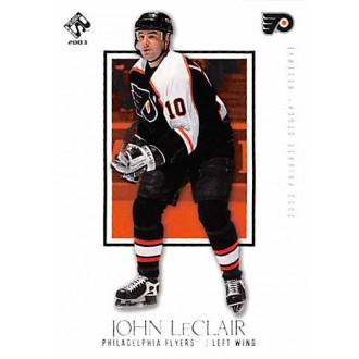 Řadové karty - Leclair John - 2002-03 Private Stock Reserve No.74