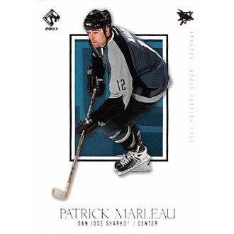 Řadové karty - Marleau Patrick - 2002-03 Private Stock Reserve No.87