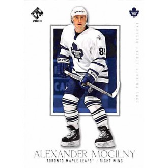 Řadové karty - Mogilny Alexander - 2002-03 Private Stock Reserve No.92