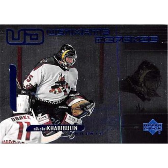 Insertní karty - Khabibulin Nikolai - 1999-00 Upper Deck Ultimate Defense No.UD8