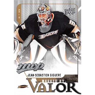Insertní karty - Giguere Jean-Sebastien - 2008-09 MVP Marked by Valor  No.MV5