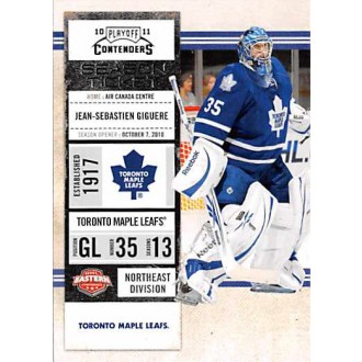 Řadové karty - Giguere Jean-Sebastien - 2010-11 Playoff Contenders No.58