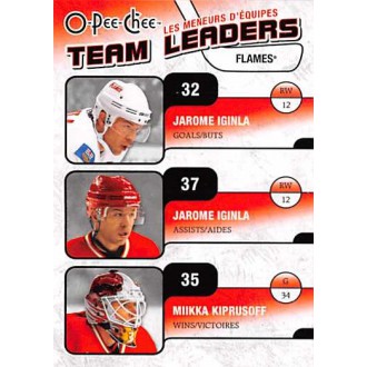 Insertní karty - Kiprusoff Miikka, Iginla Jarome - 2010-11 O-Pee-Chee Team Leaders No.TL5
