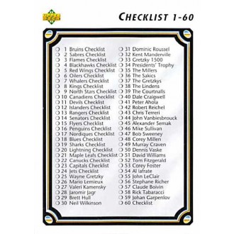 Řadové karty - Checklist 1-110 - 1992-93 Upper Deck No.60