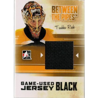 Jersey karty - Rask Tuukka - 2010-11 Between The Pipes Jerseys Black No.M-67