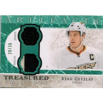 Jersey karty - Getzlaf Ryan - 2012-13 Artifacts Treasured Swatches Jerseys Patches Emerald No.TS-RG