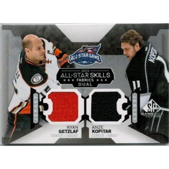 Jersey karty - Getzlaf Ryan,Kopitar Anze - 2015-16 SP Game Used All-Star Skills Dual Fabrics No.AS2-16