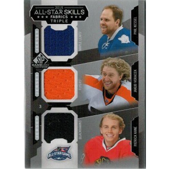 Jersey karty - Kessel Phil, Voráček Jakub, Kane Patrick - 2015-16 SP Game Used All-Star Skills Triple Fabrics No.AS3-10