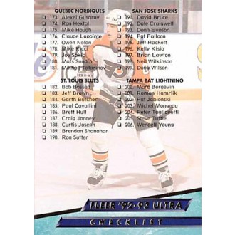 Řadové karty - Checklist 173-250 - 1992-93 Ultra No.250
