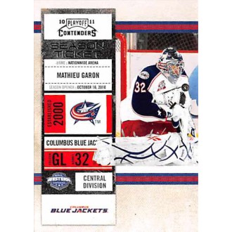 Řadové karty - Garon Mathieu - 2010-11 Playoff Contenders No.6