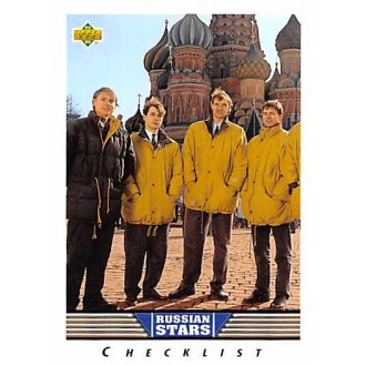 Řadové karty - Dynamo Moscow Checklist - 1992-93 Upper Deck No.333