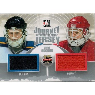 Jersey karty - Osgood Chris - 2011-12 Between The Pipes Journey Dual Jerseys Silver No.JJ07